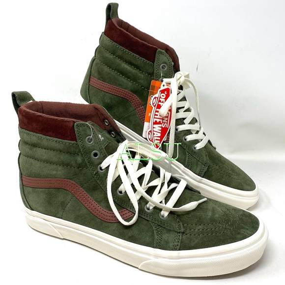 VANS SK8-HI MTE Deep Green Suede Men Sneakers Boot Size VN0A4BV7V40 - Picture 2 of 8